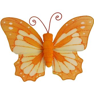 Schmetterling mit  Clip orange X0317/O