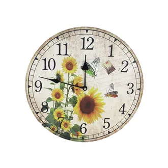 Uhr d. 34cm - SONNENBLUME 355217