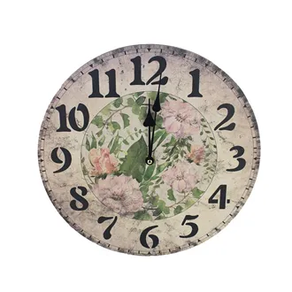 Uhr d. 34cm - Blumen 355218