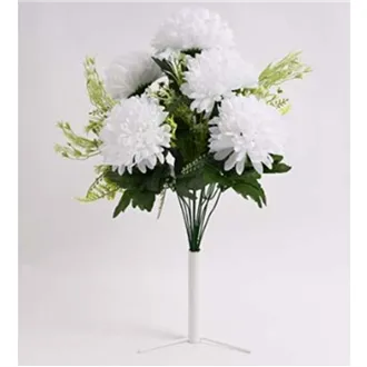 Chrysanthemenstrauß mit Zubehör 50 cm, weiß 371354