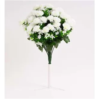 Chrysanthemenstrauß 44 cm weiß 371370
