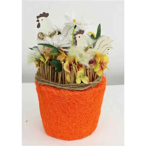 Korb sisal D. 16 cm - orange 381956-04