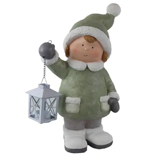 Dekoration Junge mit Laterne X7362
