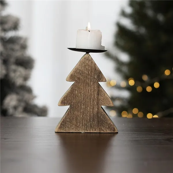 Hölzerner Kerzenhalter - Baum 2. Qualität D3244/B