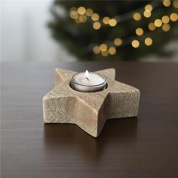 Hölzerner Kerzenhalter - Stern D3248 