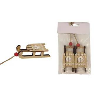 Dekorativer Schlitten, 2 Stk D4293-20 