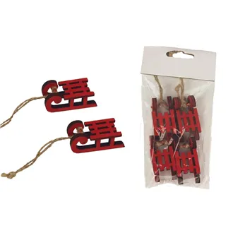 Dekorativer Schlitten, 4 Stk D4296-08