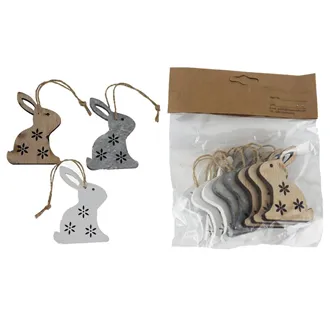 Dekoration Kaninchen, 8 Stücke D6236
