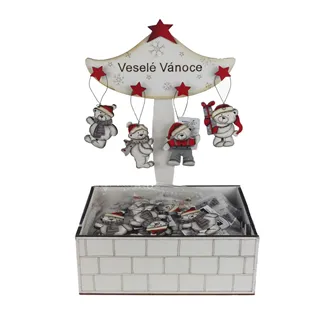 Holzschmuck für den Baum im Karton, 72 Stück D7459