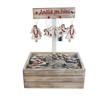 Holzengel für den Baum im Karton, 72 Stück D7460