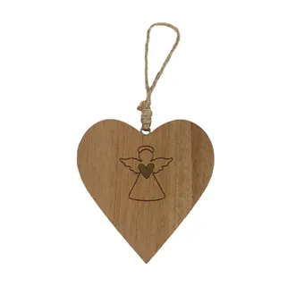 Hängendes Herz mit Engel D7507