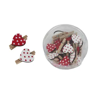 Herz-Deko-Clip, 20 Stück D7652