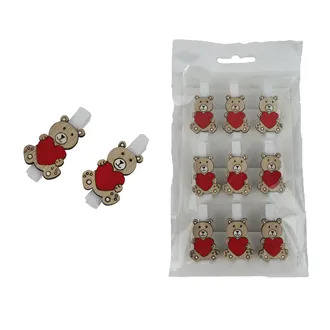 Teddybärklammer, 9-teilig D7736