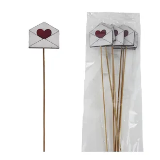 Dekorativer Stecker Umschlag mit Herz, 8 St. D7858