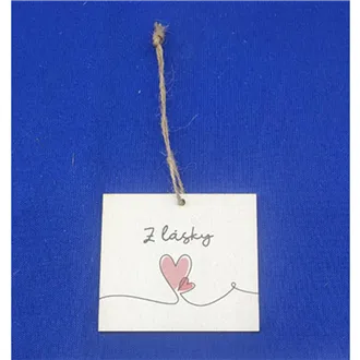 Anhänger mit Aufschrift Z LÁSKY, 10 St. D7859