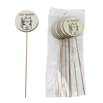 Dekorativer Stecker mit Katze, 8 St. D7864