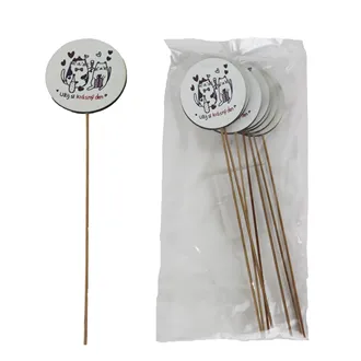 Dekorativer Stecker mit Katzen und Aufschrift Užij si krásný den, 8 St. D7868