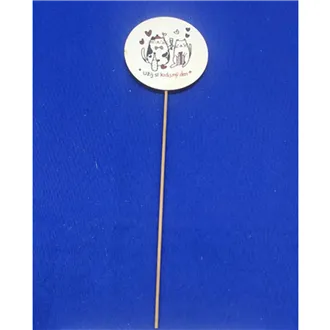 Dekorativer Stecker mit Katzen und Aufschrift Užij si krásný den, 8 St. D7868