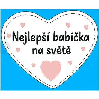 Dekorativer Stecker mit Aufschrift Nejlepší babička na světě, 8 St. D7873