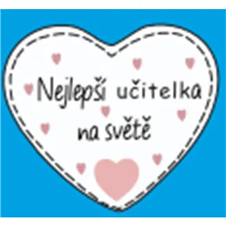 Dekorativer Stecker mit Aufschrift Nejlepší učitelka na světě, 8 St. D7874