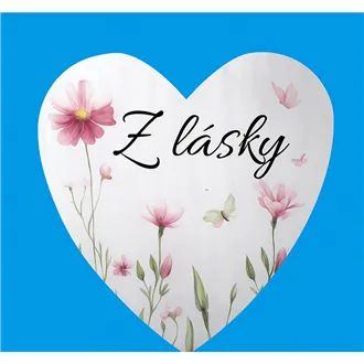 ekorativer Herzstecker mit Aufschrift Z LÁSKY, 8 St. D7876