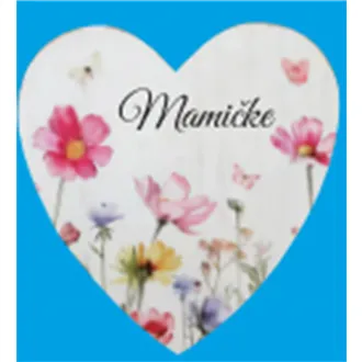 Dekorativer Herzstecker mit Aufschrift MAMIČKE, 8 St. D7878/SK