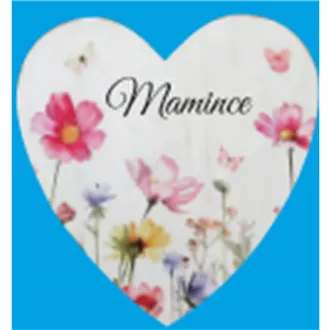 Dekorativer Herzstecker mit Aufschrift Mamince, 8 St. D7878