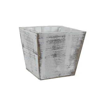 Holz-Übertopf mit Folie D7983/1