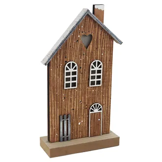 Deko-Haus mit LED-Beleuchtung D8110