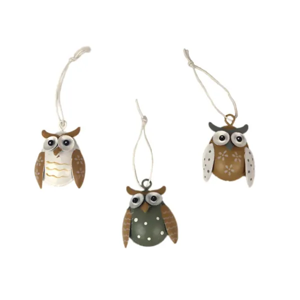 Metall Eulen 12 St K1401