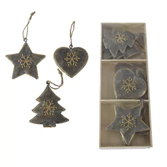 Weihnachtsdekorationen zum Aufhängen, 6 Stück K4399