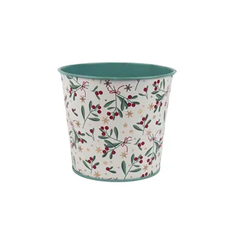 Weihnachtlicher Blechblumentopf K4493/1