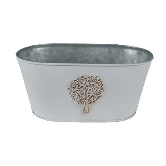 Zinn-Blumentopf oval K4590/2