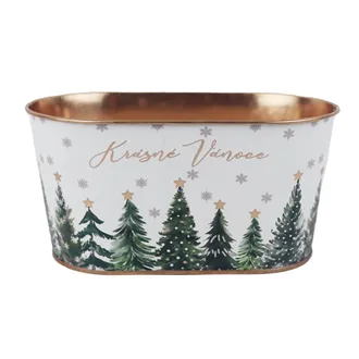 Weihnachts-Blechtopf oval K4988/1