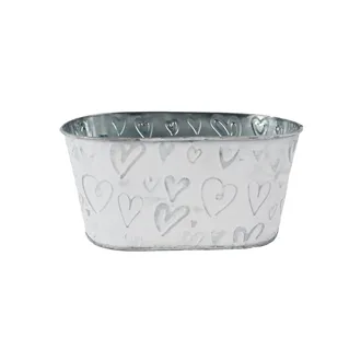 Ovaler Metall-Blumentopf K5042/1