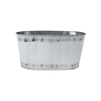 Ovaler Metall-Blumentopf K5048/1