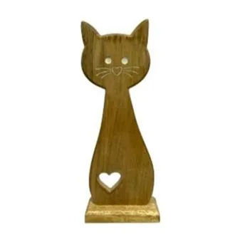 Katzenholz 21,5 cm natur M0098/1