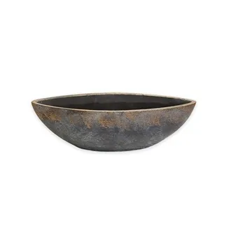 Gondel aus Zement, 28 cm, braune Patina, M0100/1