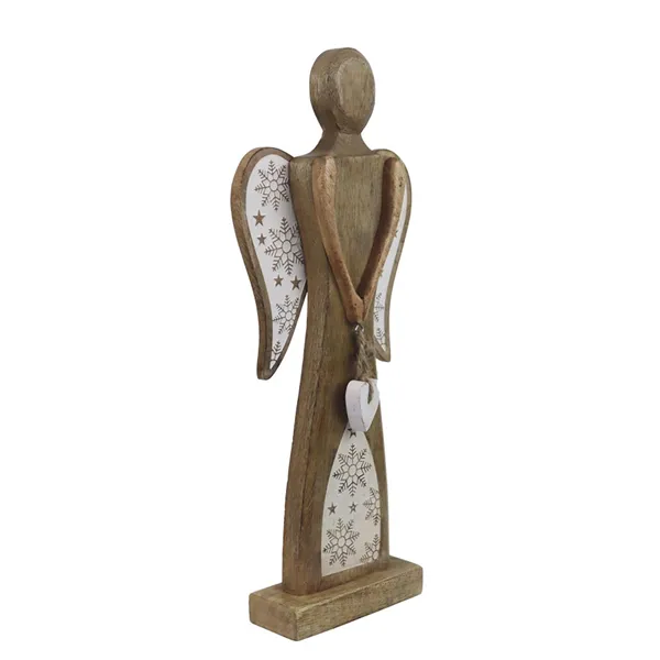 Engel mit Herz und Schneeflocken O0357