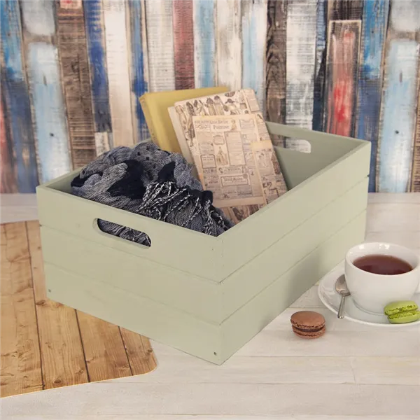 Holzkiste 26x16x11 cm st. Grün