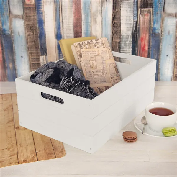 Holzkiste 26x16x11 cm weiß