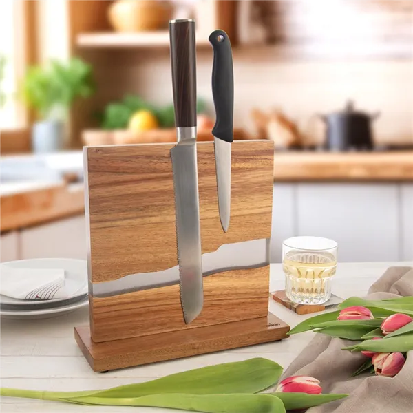 Messerständer Akazie/Harz doppelseitig magnetisch RIVER