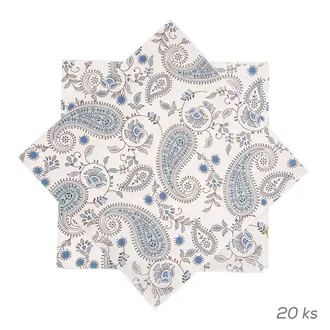 Papierservietten mit Kaschmirmuster 20 Stück 33x33 cm O0568
