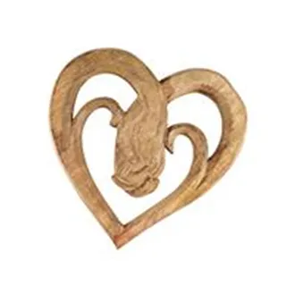 Herzförmige Mangohände 30x30x2,5 cm