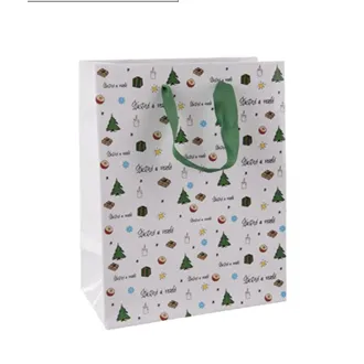 Geschenktüte aus Papier, fröhlich und heiter, 18 x 10 x 23 cm