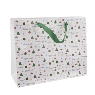 Geschenktüte aus Papier, fröhlich und heiter, 32 x 12 x 26 cm