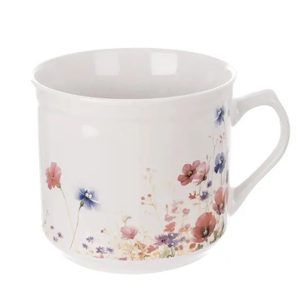 Keramikbecher mit Blumenmuster, 0,5 l, O0639