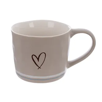 Porzellantasse HERZ 0,4 l beige O0644-26