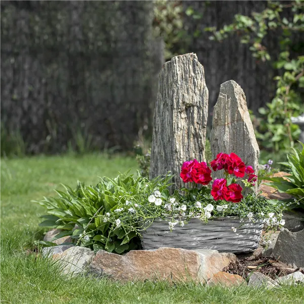 korb mit plastic weiss 60cm P0357