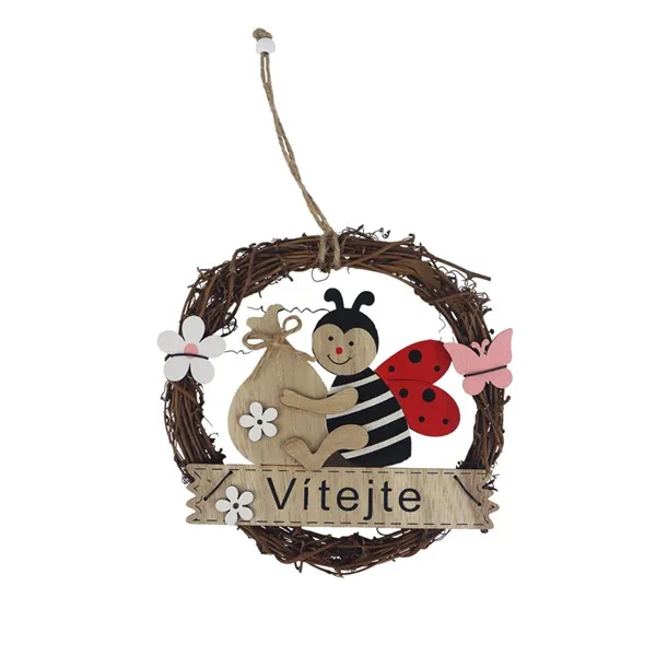 Dekorativer Kranz - Marienkäfer P1796